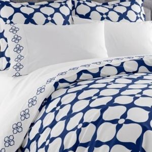 Jonathan Adler Happy Home Twin Duvet Hollywood Collection Blue & White